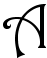 The letter A