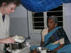 Serving patient a meal the night before surgery