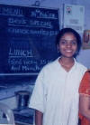 Student cook in cafeteria