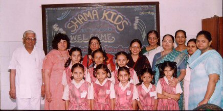 Kids and staff
